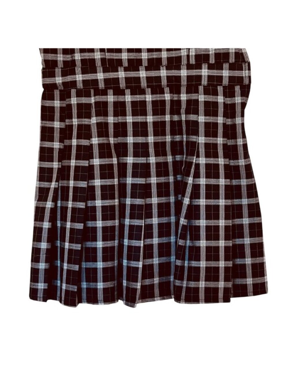 Plaid Womens Sz M Skater Mini Dress Clueless Preppy Coquette Dark Academia Y2K - Picture 9 of 14